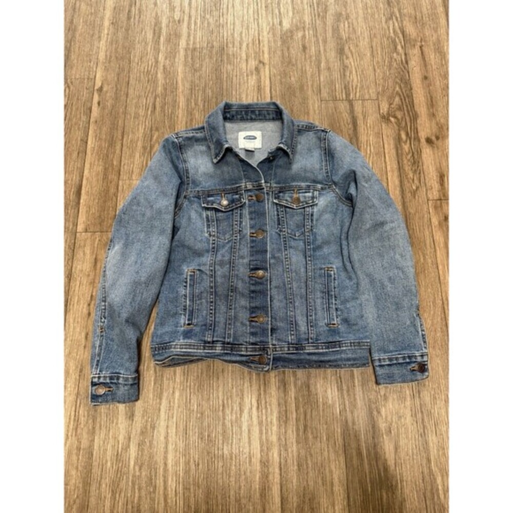 Old Navy Jean Jacket Womens Size Small‎ Blue Denim Button VTG Y2K